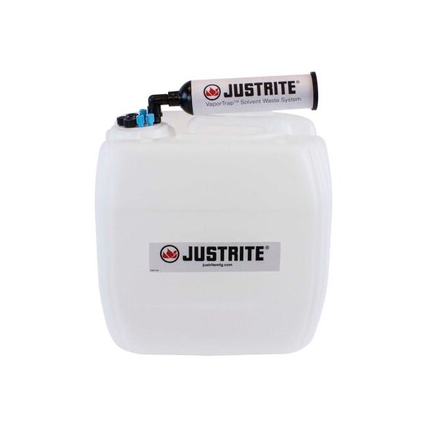 Justrite Justrite VaporTrap UN/DOT Carboy W/ Filter Kit, HDPE, 13.5-Liter, 8 Ports 12844 - main